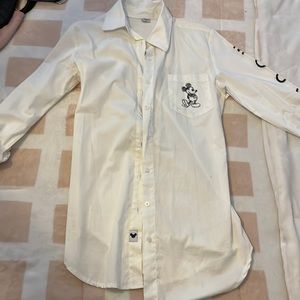Mickey mouse button up tunic shirt